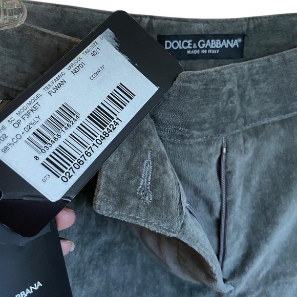 DOLCE & GABBANA Fuwan Velvet Soft Cotton Pocketless Back Trouser Pants - Picture 5 of 8